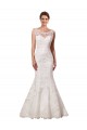 Outlet Bateau Illusion Sweetheart Lace Wedding Dress UK