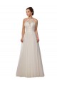 Outlet Illusion Halter Lace Boho Wedding Dress with Plunging Sweetheart Bodice UK