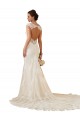 Outlet Modern Chapel Train Sweetheart Mermaid Lace Wedding Dress with Keyhole Back UK