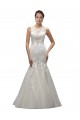 Outlet Illusion High Neck Mermaid Lace Wedding Dress UK