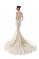 Outlet Long Sleeves Off the Shoulder Trumpet Lace Wedding Dress UK