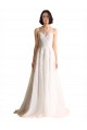 Outlet Illusion Neck A-Line Organza Wedding Dress UK