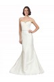 Outlet Trumpet Satin Wedding Dress with Sweetheart Lace Bodice UK