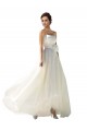 Outlet Strapless A-Line Taffeta Wedding Dress UK