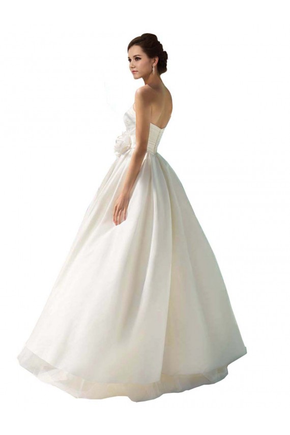 Outlet Strapless A-Line Taffeta Wedding Dress UK