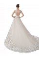 Outlet Sweetheart Cap Sleeves Tulle Lace Wedding Dress UK