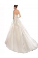 Outlet Strapless Ball Gown Tulle Wedding Dress with Lace Cascades UK