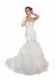 Outlet Sweetheart Mermaid Cascading Organza Wedding Dress UK
