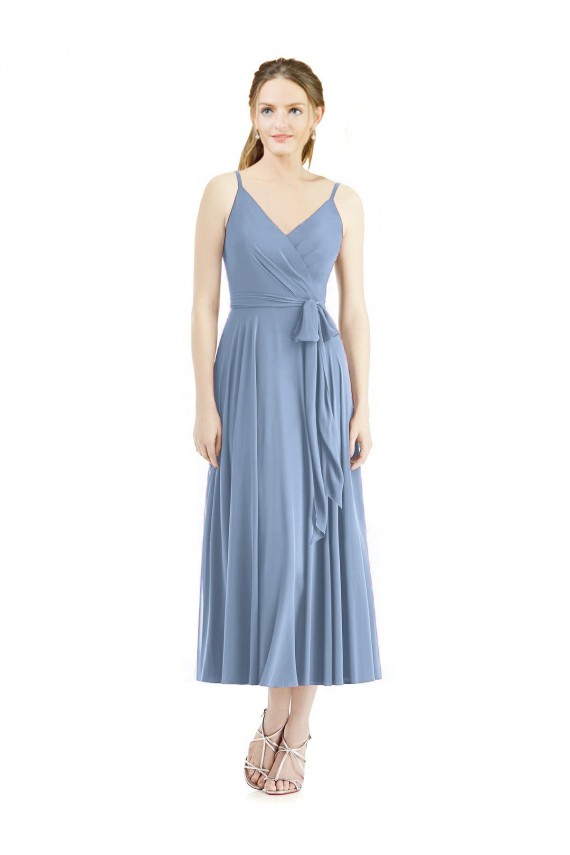 Outlet Short Tea Length Chiffon Bridesmaid Dress UK