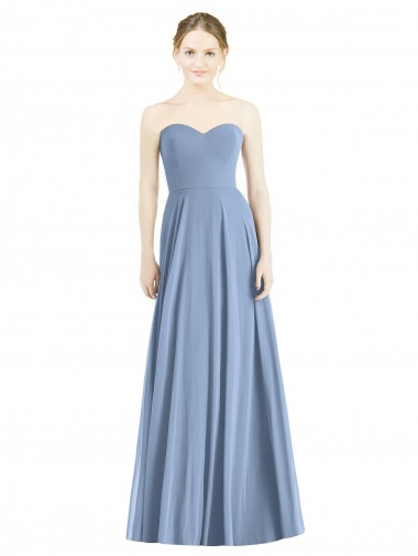 Outlet Strapless Sweetheart Chiffon Bridesmaid Dress UK