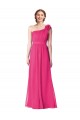 Outlet Full Length One Shoulder Chiffon Bridesmaid Dress UK