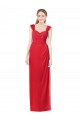 Outlet Long Chiffon Bridesmaid Gown with Neckline Straps UK