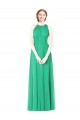 Outlet Halter Neckline Long Chiffon Bridesmaid Dress with Side Bow UK