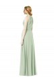 Outlet Halter Neckline Long Chiffon Bridesmaid Dress with Side Bow UK