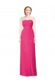 Outlet Full Length Strapless Long Chiffon Dress with Waistband UK