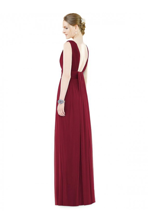Outlet Low Square Back Sleeveless Shirred Skirt Bridesmaid Dress UK