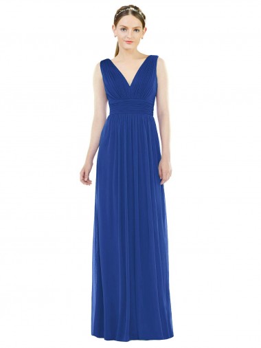 Outlet Low Square Back Sleeveless Shirred Skirt Bridesmaid Dress UK