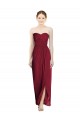 Outlet Strapless Sweetheart Long Chiffon Bridesmaid Dress UK