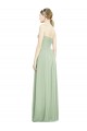 Outlet Crisscross Draped Full Length Strapless Chiffon Bridesmaid Dress UK