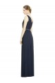 Outlet Full-Length V-Neck Lux Chiffon Bridesmaid Dress with V-Back UK