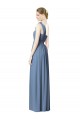 Outlet Flower Shoulder Draped One Shoulder Chiffon Bridesmaid Dress UK