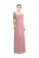 Outlet Crossover Draped Sweetheart Chiffon Formal Bridesmaid Dress with Front Slit UK