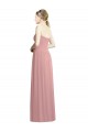 Outlet Crossover Draped Sweetheart Chiffon Formal Bridesmaid Dress with Front Slit UK