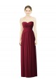 Outlet Draped Full Length Strapless Chiffon Bridesmaid Dress UK