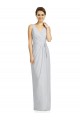 Outlet Draped V-Neck Cocktail Length Chiffon Bridesmaid Dress UK