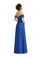 Outlet Off the Shoulder Draped Chiffon Maxi Bridesmaid Dress UK