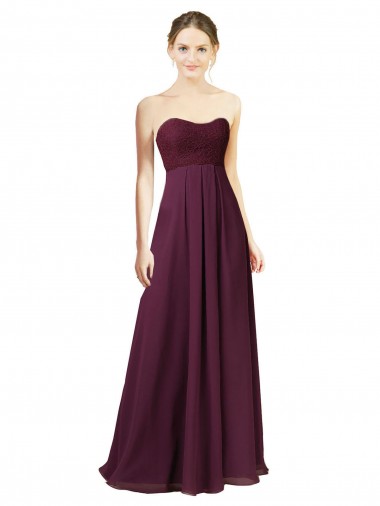 Outlet Dreamy Lace Over Chiffon Bridesmaid Dress UK