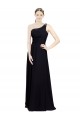 Outlet Sweetheart Chiffon Bridesmaid Dress with Beaded One Shoulder Strap UK