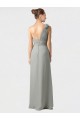 Outlet Sheer One Shoulder Chiffon A-Line Bridesmaid Dress with Slit UK