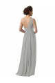 Outlet Ruffled One Shoulder Floor Length Long Chiffon Bridesmaid Dress UK