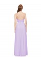 Outlet Strapless Mermaid Chiffon Bridesmaid Dress WITH High Side Slit and Ruffles UK