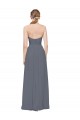 Outlet Twisted Waist Pleats Sweetheart Long Chiffon Bridesmaid Dress UK