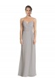Outlet Long Chiffon A-Line Bridesmaid Dress with Criss-Cross Draped Bodice UK