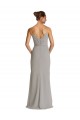 Outlet Long Chiffon A-Line Bridesmaid Dress with Criss-Cross Draped Bodice UK