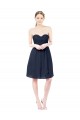 Outlet Sweetheart Cocktail Knee Length Chiffon Cocktail Bridesmaid Dress Open Back UK