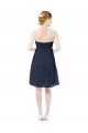 Outlet Sweetheart Cocktail Knee Length Chiffon Cocktail Bridesmaid Dress Open Back UK