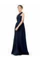 Outlet Draped One Shoulder Strapless Chiffon Bridesmaid Dress UK