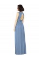 Outlet Open Keyhole Back Bateau Neck Chiffon Bridesmaid Dress UK