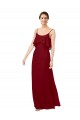 Outlet Scoop Neck Chiffon Bridesmaid Dress with Spaghetti Straps and Low Back UK