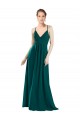 Outlet Sexy Chiffon Bridesmaid Dress with Deep V-Neckline UK