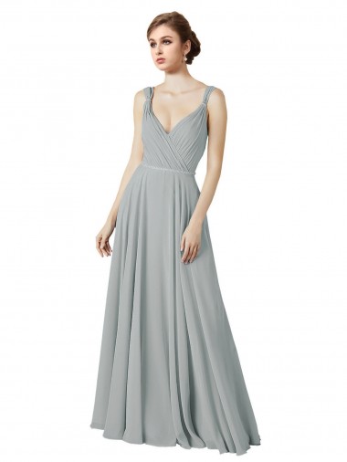 Outlet Figure Flattering Chiffon Bridesmaid Dress with Beaded Detail UK