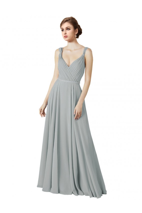 Outlet Figure Flattering Chiffon Bridesmaid Dress with Beaded Detail UK