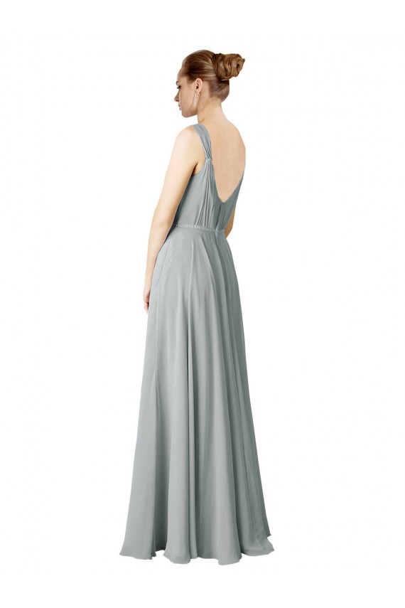 Outlet Figure Flattering Chiffon Bridesmaid Dress with Beaded Detail UK