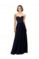 Outlet Long Chiffon Sweetheart Neckline Bridesmaid Dress with Beading UK