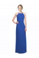 Outlet Long Chiffon Spaghetti Strap Bridesmaid Dress with Blouson Top UK