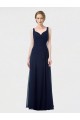 Outlet Long Chiffon Bridesmaid Dress with Sweetheart Neckline and Shoulder Straps UK